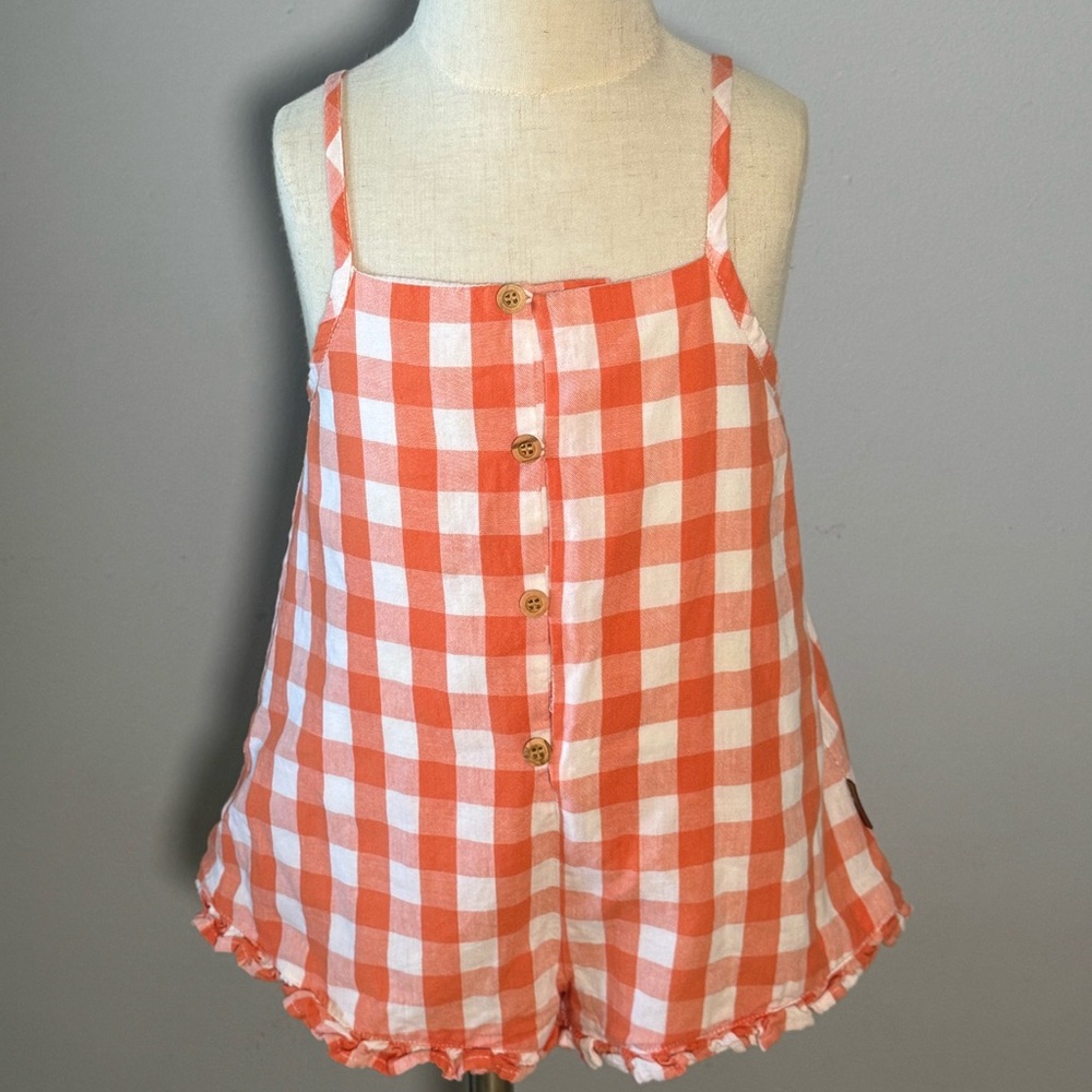 Kids Gingham Checkered One Piece